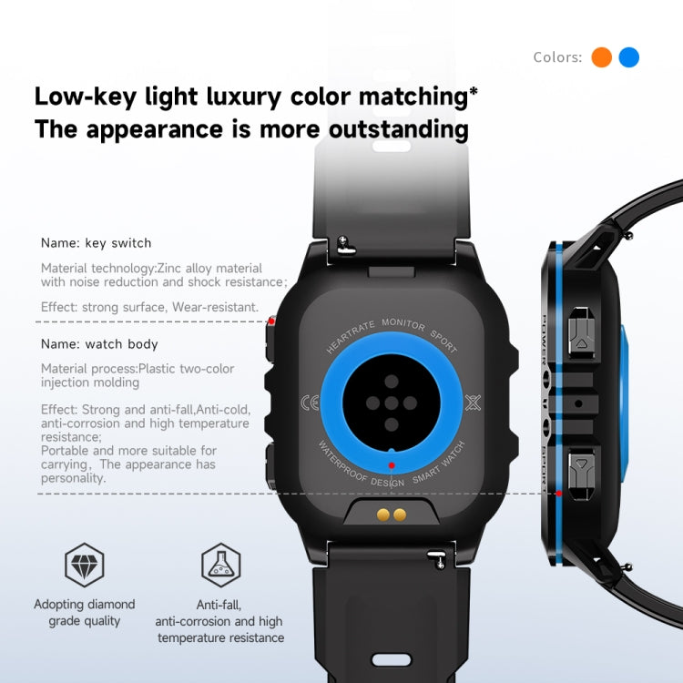 LEMFO C26 1.96 inch Sport Smart Watch, Support Bluetooth Call / Message Notification / Heart Rate / Blood Pressure Health Monitor(Blue) - free shipping - PMC TechLife - Order now!