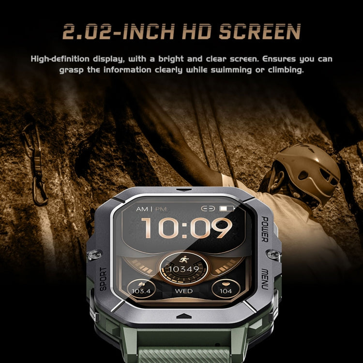 LEMFO C28 2.02 inch Sport Smart Watch, Support Bluetooth Call / Sleep / Blood Oxygen / Heart Rate / Blood Pressure Health Monitor(Black) - free shipping - PMC TechLife - Order now!