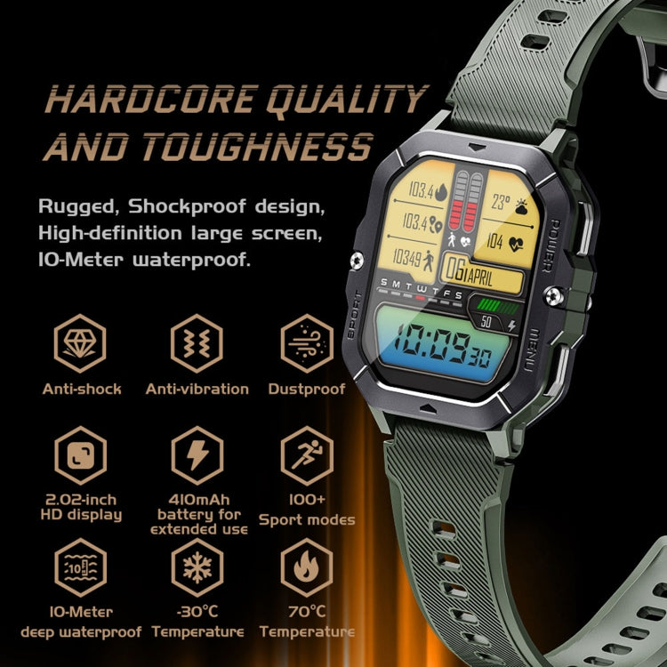 LEMFO C28 2.02 inch Sport Smart Watch, Support Bluetooth Call / Sleep / Blood Oxygen / Heart Rate / Blood Pressure Health Monitor(Black) - free shipping - PMC TechLife - Order now!