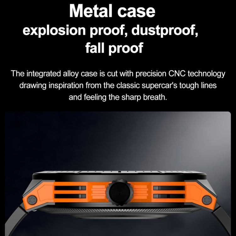 LEMFO HK52 1.43 inch BT5.3 IP68 Sport Smart Watch, Support Bluetooth Call / Message Notification / Heart Rate / Blood Pressure Health Monitor(Orange) - free shipping - PMC TechLife - Order now!