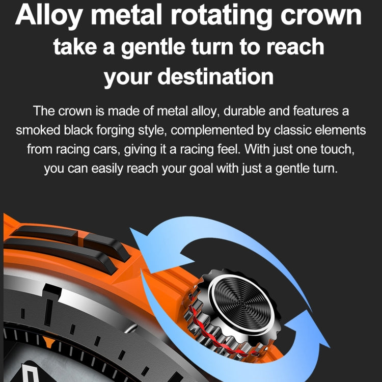 LEMFO HK52 1.43 inch BT5.3 IP68 Sport Smart Watch, Support Bluetooth Call / Message Notification / Heart Rate / Blood Pressure Health Monitor(Orange) - free shipping - PMC TechLife - Order now!