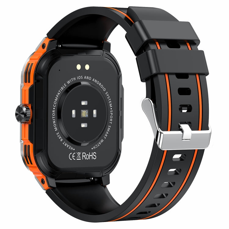 LEMFO HK56 2.06 inch BT5.3 IP68 Sport Smart Watch, Support Bluetooth Call / Message Notification / Heart Rate / Blood Pressure Health Monitor(Orange) - free shipping - PMC TechLife - Order now!