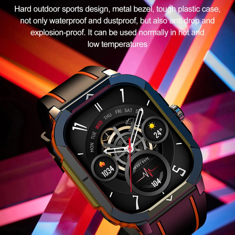 LEMFO HK56 2.06 inch BT5.3 IP68 Sport Smart Watch, Support Bluetooth Call / Message Notification / Heart Rate / Blood Pressure Health Monitor(Orange) - free shipping - PMC TechLife - Order now!