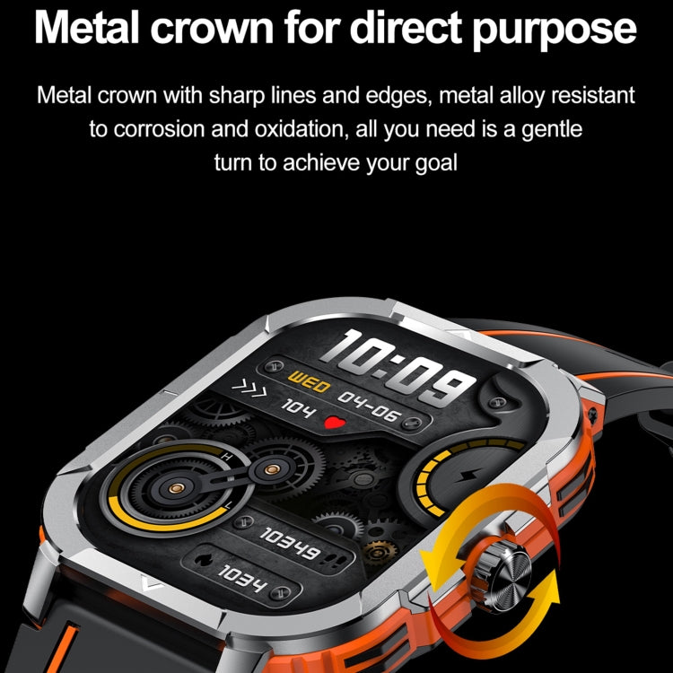 LEMFO HK56 2.06 inch BT5.3 IP68 Sport Smart Watch, Support Bluetooth Call / Message Notification / Heart Rate / Blood Pressure Health Monitor(Orange) - free shipping - PMC TechLife - Order now!