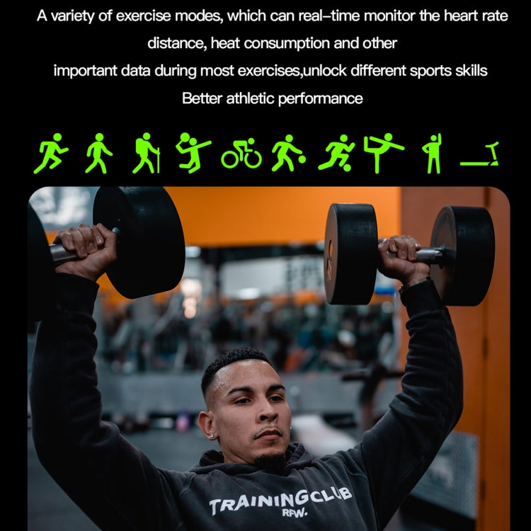 LEMFO HK95 1.952 inch BT5.0 IP68 Sport Smart Watch, Support Bluetooth Call / Sleep / Blood Oxygen / Heart Rate / Blood Pressure Health Monitor(Gold) - Smart Watches by LEMFO | Online Shopping South Africa | PMC TechLife | Buy Now Pay Later Mobicred