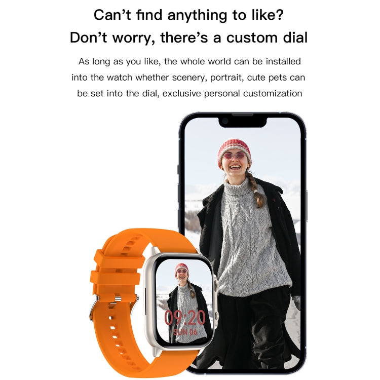 LEMFO HK95 1.952 inch BT5.0 IP68 Sport Smart Watch, Support Bluetooth Call / Sleep / Blood Oxygen / Heart Rate / Blood Pressure Health Monitor(Gold) - Smart Watches by LEMFO | Online Shopping South Africa | PMC TechLife | Buy Now Pay Later Mobicred