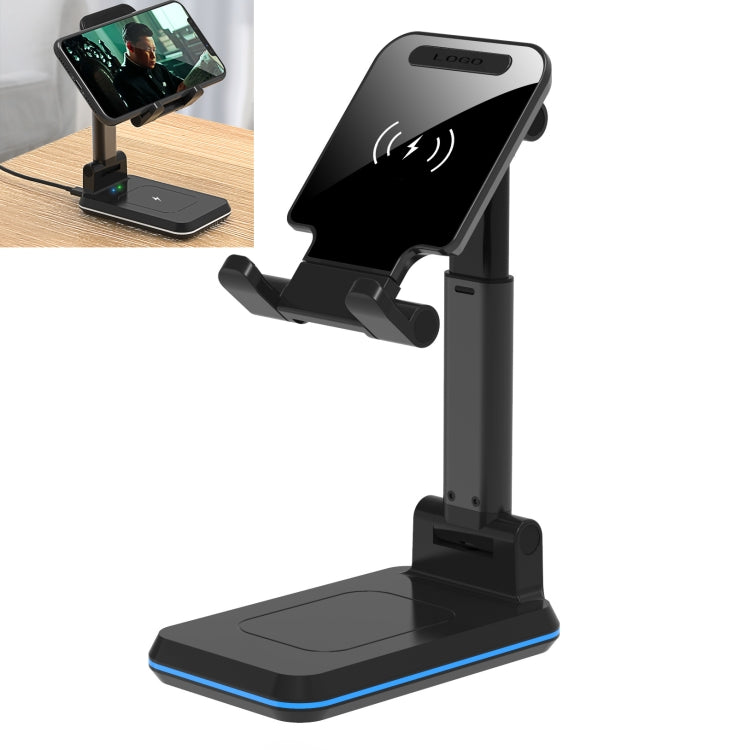 T6 2 in 1 Portable Folding Stand Wireless Charging, Style:Single Charge(Black) - Wireless Charger by PMC Jewellery | Online Shopping South Africa | PMC Jewellery | Buy Now Pay Later Mobicred
