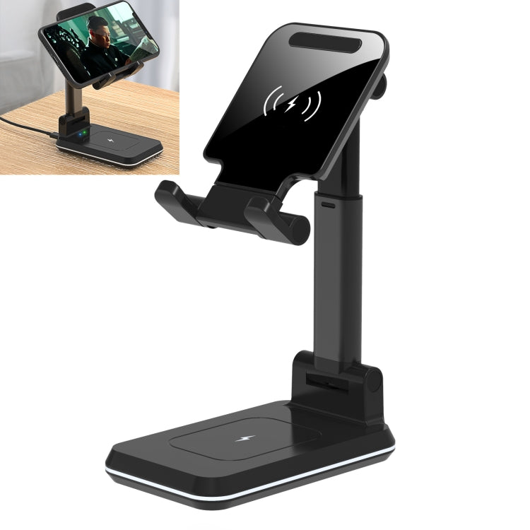 T6 2 in 1 Portable Folding Stand Wireless Charging, Style:Double Charge(Black) - Wireless Charger by PMC Jewellery | Online Shopping South Africa | PMC Jewellery | Buy Now Pay Later Mobicred