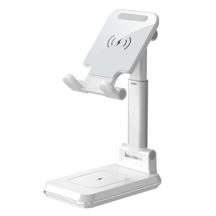 T6 2 in 1 Portable Folding Stand Wireless Charging, Style:Double Charge(White) - Wireless Charger by PMC Jewellery | Online Shopping South Africa | PMC Jewellery | Buy Now Pay Later Mobicred