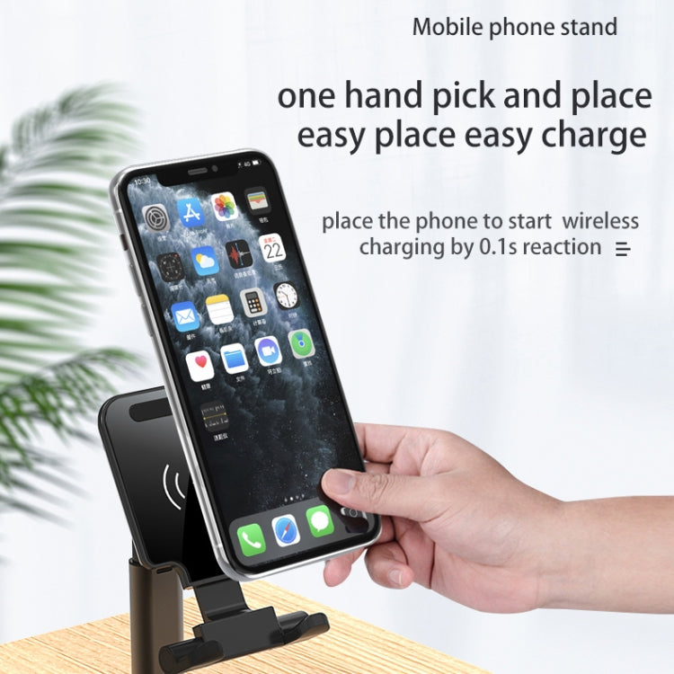 T6 2 in 1 Portable Folding Stand Wireless Charging, Style:Double Charge(White) - Wireless Charger by PMC Jewellery | Online Shopping South Africa | PMC Jewellery | Buy Now Pay Later Mobicred