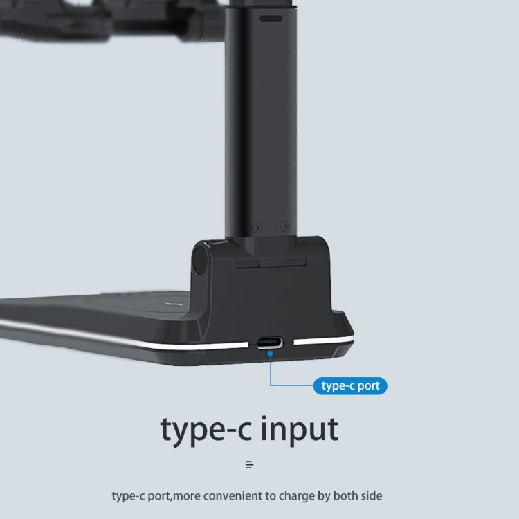 T6 2 in 1 Portable Folding Stand Wireless Charging, Style:Double Charge(White) - Wireless Charger by PMC Jewellery | Online Shopping South Africa | PMC Jewellery | Buy Now Pay Later Mobicred