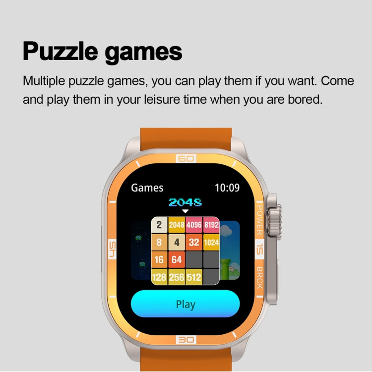 HK96S 2.06 inch BT5.3 IP68 Sport Smart Watch, Support Bluetooth Call / Sleep / Blood Oxygen / Heart Rate / Blood Pressure Health Monitor(Orange) - Smart Watches by PMC TechLife | Online Shopping South Africa | PMC TechLife | Buy Now Pay Later Mobicred