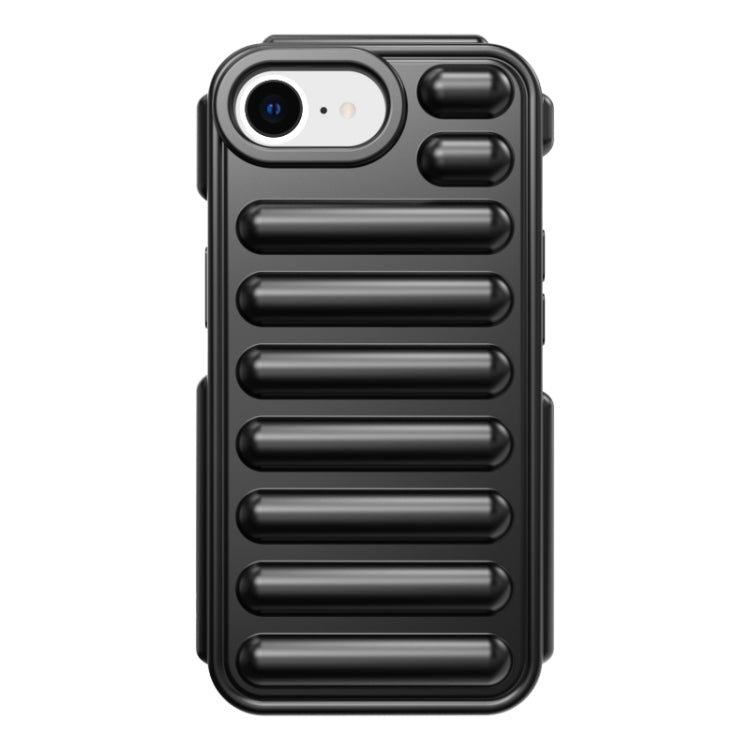 For iPhone 16e Capsule Series Candy Color TPU Phone Case(Black) - iPhone 16e Cases by PMC TechLife | Online Shopping South Africa | PMC TechLife | Buy Now Pay Later Mobicred