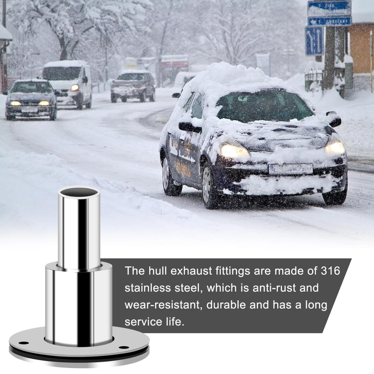 22mm Straight Marine Parking Heater Stainless Steel Vent - Marine Accessories & Parts by PMC TechLife | Online Shopping South Africa | PMC TechLife | Buy Now Pay Later Mobicred