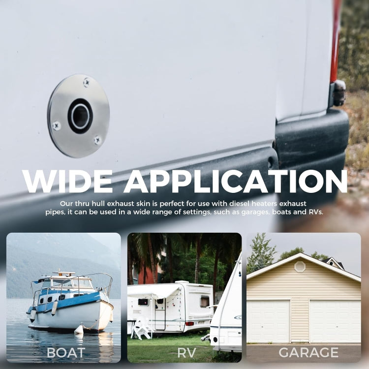 24mm Elbow Marine Parking Heater Stainless Steel Vent - Marine Accessories & Parts by PMC TechLife | Online Shopping South Africa | PMC TechLife | Buy Now Pay Later Mobicred