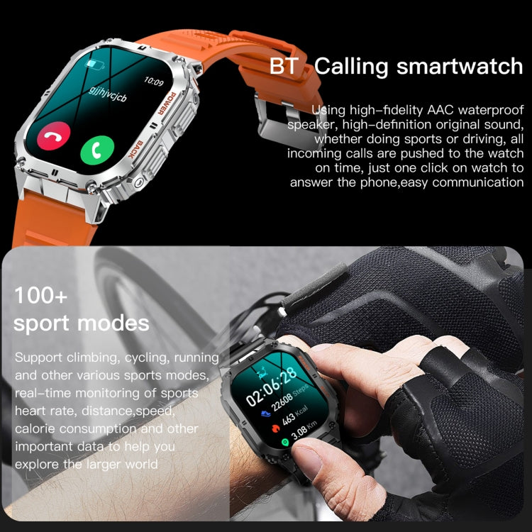 LEMFO K61 Pro 1.96 inch BT5.0 Sport Smart Watch, Support Bluetooth Call / Sleep / Blood Oxygen / Heart Rate / Blood Pressure Health Monitor(Black) - Smart Watches by LEMFO | Online Shopping South Africa | PMC TechLife | Buy Now Pay Later Mobicred