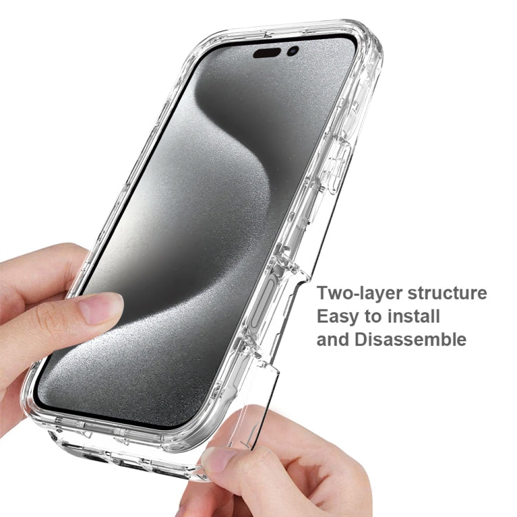 For iPhone 16 Pro Max Clear TPU Hybrid PC Shockproof Phone Case(Transparent) - iPhone 16 Pro Max Cases by PMC TechLife | Online Shopping South Africa | PMC TechLife | Buy Now Pay Later Mobicred