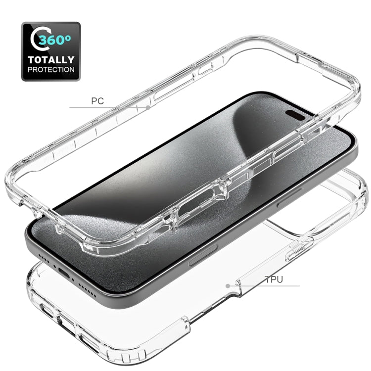 For iPhone 16 Pro Max Clear TPU Hybrid PC Shockproof Phone Case(Transparent) - iPhone 16 Pro Max Cases by PMC TechLife | Online Shopping South Africa | PMC TechLife | Buy Now Pay Later Mobicred