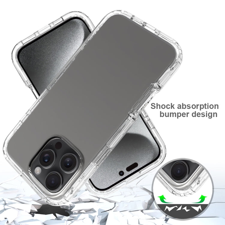 For iPhone 16 Pro Max Clear TPU Hybrid PC Shockproof Phone Case(Transparent) - iPhone 16 Pro Max Cases by PMC TechLife | Online Shopping South Africa | PMC TechLife | Buy Now Pay Later Mobicred