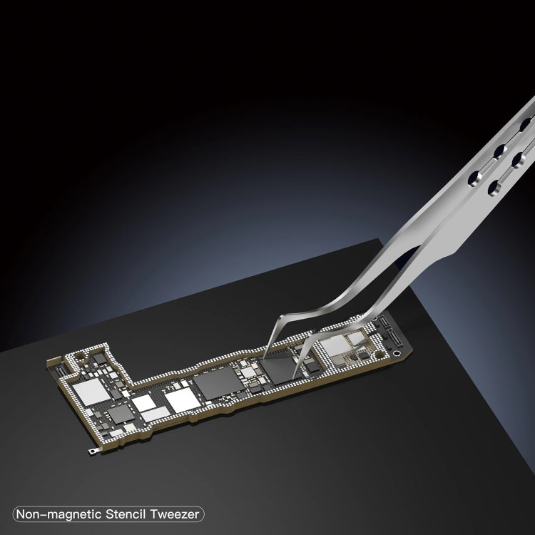 2UUL Non-magnetic Stainless Stencil Tweezers with Holes, Model:TW22 - Tweezers by 2UUL | Online Shopping South Africa | PMC TechLife | Buy Now Pay Later Mobicred