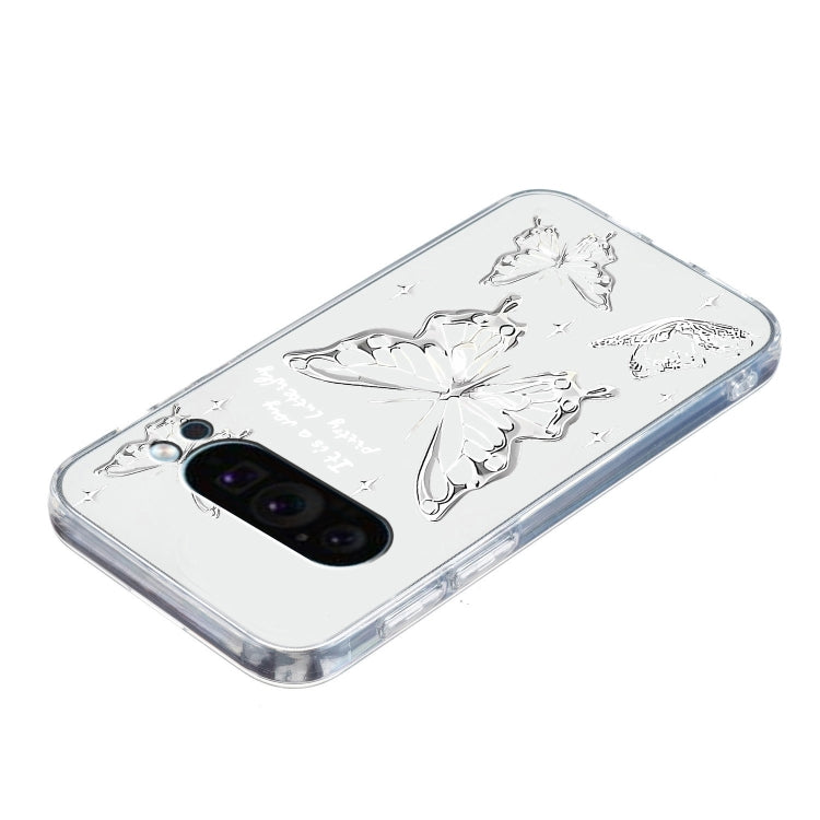 For Google Pixel 9 Colored Drawing Pattern Transparent TPU Phone Case(Butterflies) - Google Cases by PMC TechLife | Online Shopping South Africa | PMC TechLife | Buy Now Pay Later Mobicred