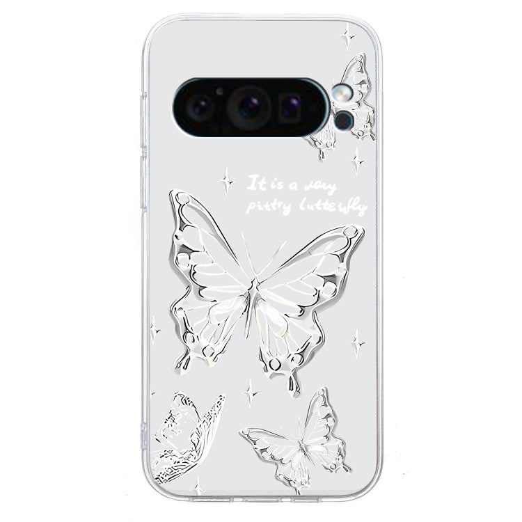 For Google Pixel 9 Pro Colored Drawing Pattern Transparent TPU Phone Case(Butterflies) - Google Cases by PMC TechLife | Online Shopping South Africa | PMC TechLife | Buy Now Pay Later Mobicred
