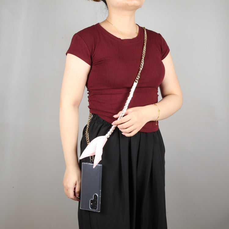 Mobile Phone Anti-lost Silk Scarf Half Pack Long Lanyard(Rose Red) - Lanyards & Wrist Straps by PMc TechLife | Online Shopping South Africa | PMc TechLife | Buy Now Pay Later Mobicred