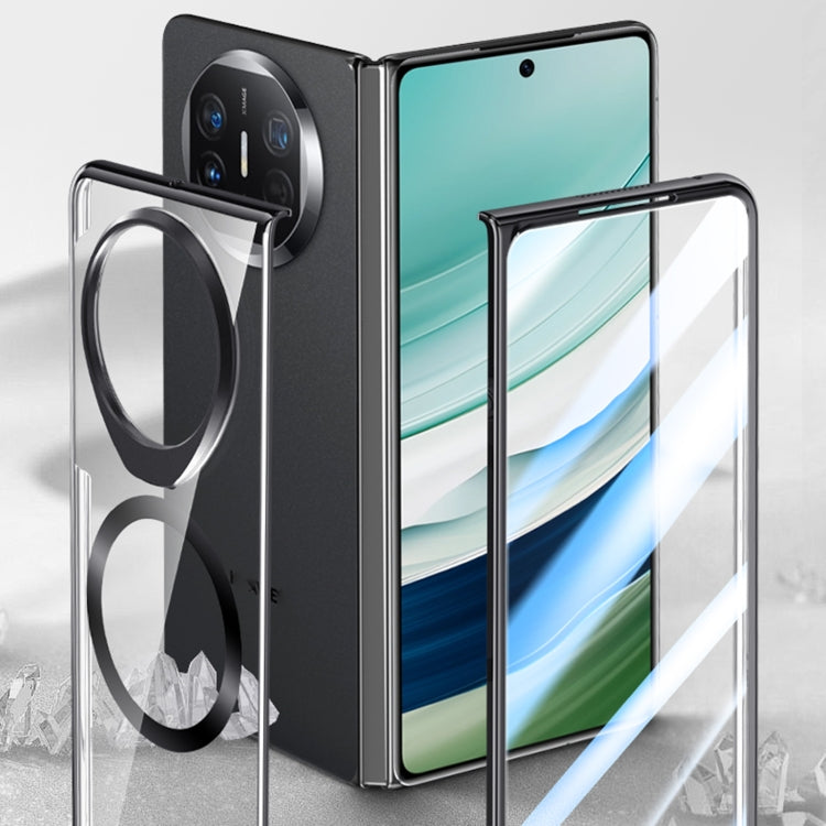 For Huawei Mate X5 Integrated MagSafe Metal Lens Holder PC Electroplating Phone Case(Black) - Huawei Cases by PMC TechLife | Online Shopping South Africa | PMC TechLife | Buy Now Pay Later Mobicred