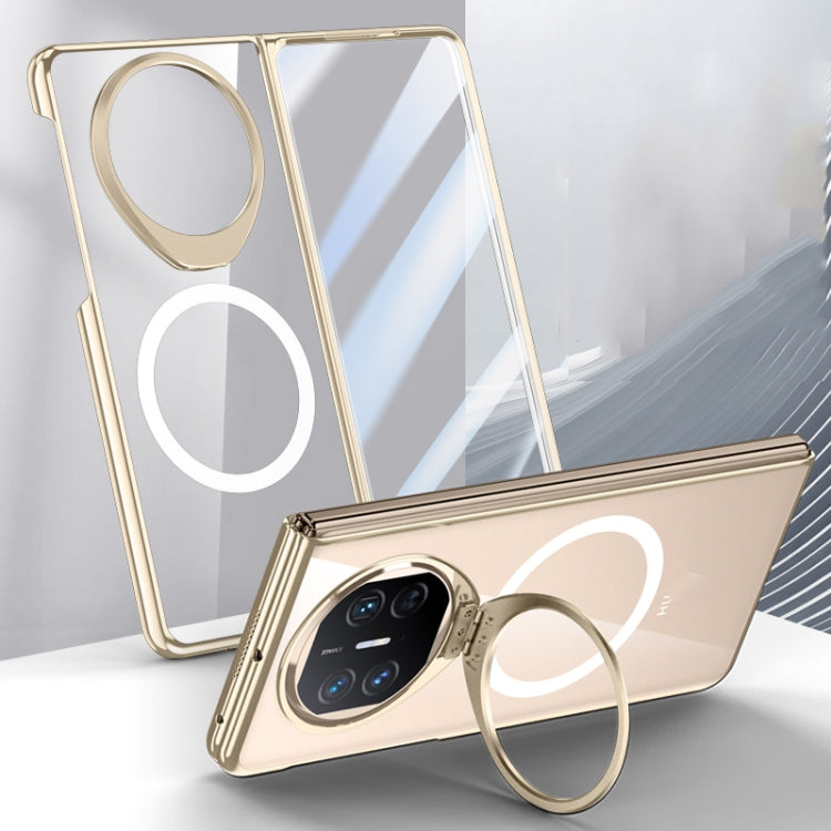 For Huawei Mate X5 Integrated MagSafe Metal Lens Holder PC Electroplating Phone Case(Gold) - Huawei Cases by PMC TechLife | Online Shopping South Africa | PMC TechLife | Buy Now Pay Later Mobicred