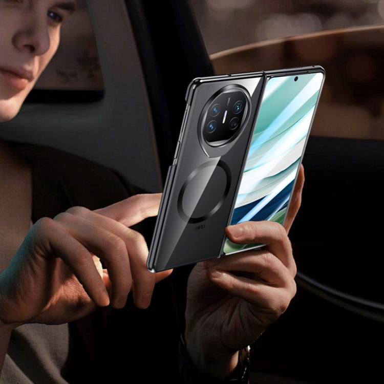 For Huawei Mate X5 Integrated MagSafe Metal Lens Holder PC Electroplating Phone Case(Silver) - Huawei Cases by PMC TechLife | Online Shopping South Africa | PMC TechLife | Buy Now Pay Later Mobicred