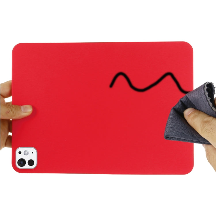 For iPad Pro 13 2024 Pure Color Liquid Silicone Shockproof Tablet Case(Red) - iPad Pro 13 2024 Cases by PMC TechLife | Online Shopping South Africa | PMC TechLife | Buy Now Pay Later Mobicred