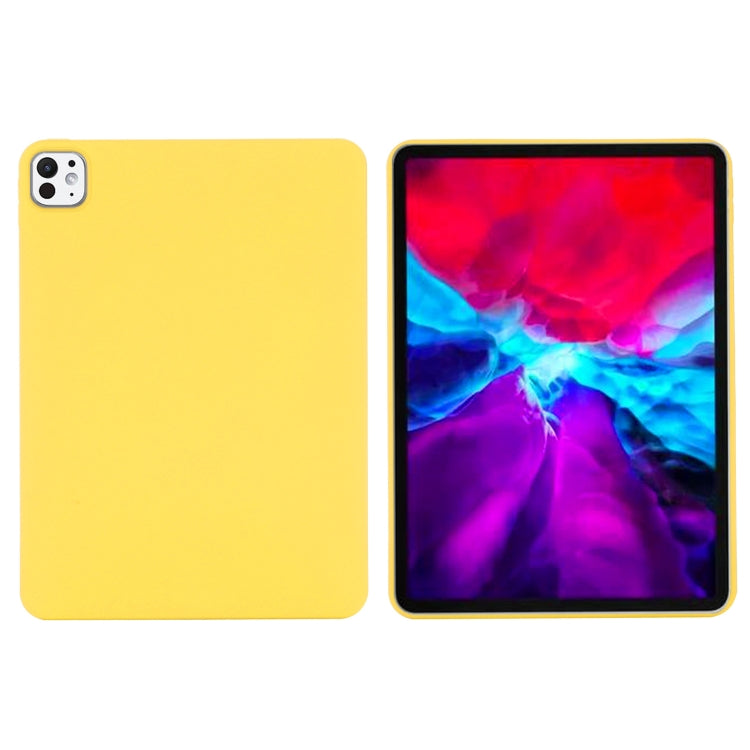 For iPad Pro 13 2024 Pure Color Liquid Silicone Shockproof Tablet Case(Yellow) - iPad Pro 13 2024 Cases by PMC TechLife | Online Shopping South Africa | PMC TechLife | Buy Now Pay Later Mobicred