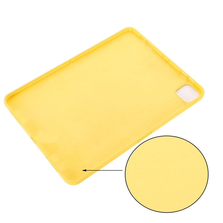 For iPad Pro 13 2024 Pure Color Liquid Silicone Shockproof Tablet Case(Yellow) - iPad Pro 13 2024 Cases by PMC TechLife | Online Shopping South Africa | PMC TechLife | Buy Now Pay Later Mobicred