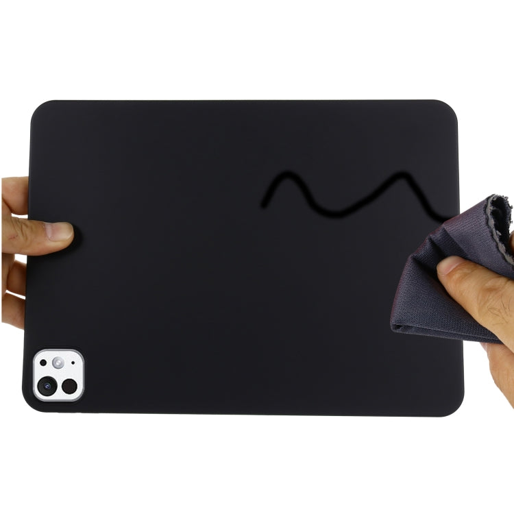 For iPad Pro 13 2024 Pure Color Liquid Silicone Shockproof Tablet Case(Black) - iPad Pro 13 2024 Cases by PMC TechLife | Online Shopping South Africa | PMC TechLife | Buy Now Pay Later Mobicred