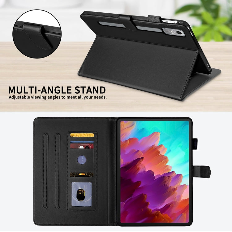 For Lenovo Tab P11 Gen 2 Rhombus Lattice Leather Tablet Case(Black) - Lenovo by PMC TechLife | Online Shopping South Africa | PMC TechLife | Buy Now Pay Later Mobicred
