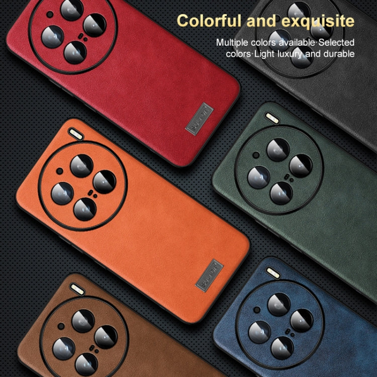 For vivo X100 Ultra SULADA Shockproof TPU + Handmade Leather Phone Case(Black) - free shipping - PMC Jewellery - Order now!