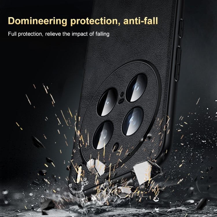 For vivo X100s Pro / X100 Pro SULADA Shockproof TPU + Handmade Leather Phone Case(Orange) - vivo Cases by SULADA | Online Shopping South Africa | PMC Jewellery | Buy Now Pay Later Mobicred