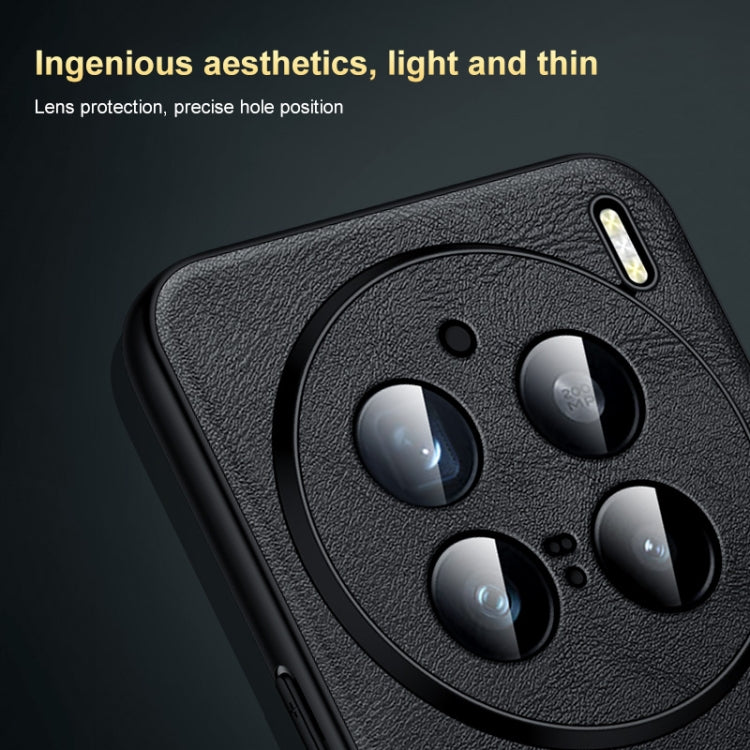 For vivo X100s Pro / X100 Pro SULADA Shockproof TPU + Handmade Leather Phone Case(Orange) - vivo Cases by SULADA | Online Shopping South Africa | PMC Jewellery | Buy Now Pay Later Mobicred