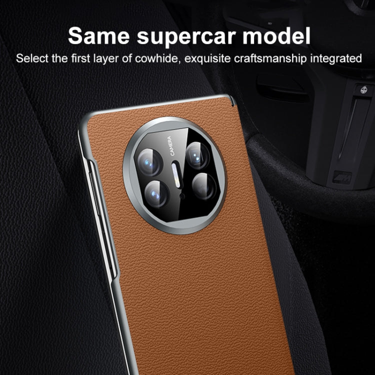 For Huawei Mate X5 SULADA Frameless Top Layer Cowhide Leather + PC Phone Case(Black) - free shipping - PMC Jewellery - Order now!