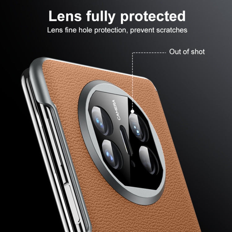 For Huawei Mate X5 SULADA Frameless Top Layer Cowhide Leather + PC Phone Case(Black) - free shipping - PMC Jewellery - Order now!