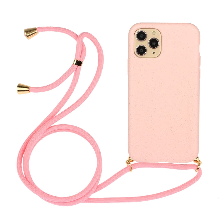 For iPhone 16 Pro Max Wheat Straw Material + TPU Phone Case with Lanyard(Pink) - iPhone 16 Pro Max Cases by PMC TechLife | Online Shopping South Africa | PMC TechLife | Buy Now Pay Later Mobicred