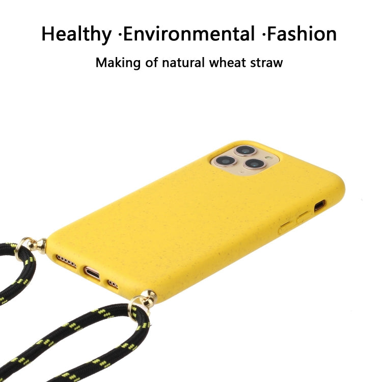 For iPhone 16 Plus Wheat Straw Material + TPU Phone Case with Lanyard(Blue) - iPhone 16 Plus Cases by PMC TechLife | Online Shopping South Africa | PMC TechLife | Buy Now Pay Later Mobicred