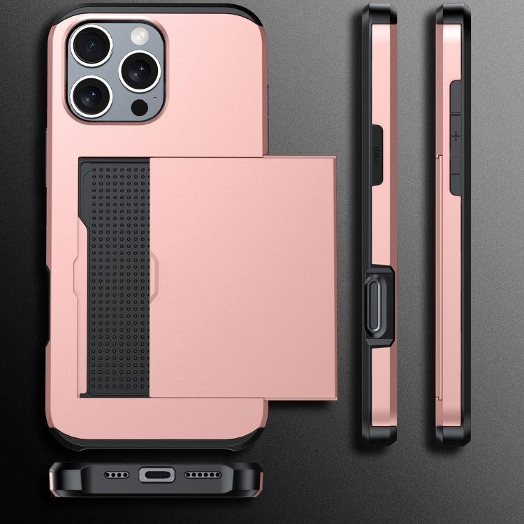 For iPhone 16 Pro Shockproof Armor Phone Case with Card Slot(Blue) - iPhone 16 Pro Cases by PMC TechLife | Online Shopping South Africa | PMC TechLife | Buy Now Pay Later Mobicred
