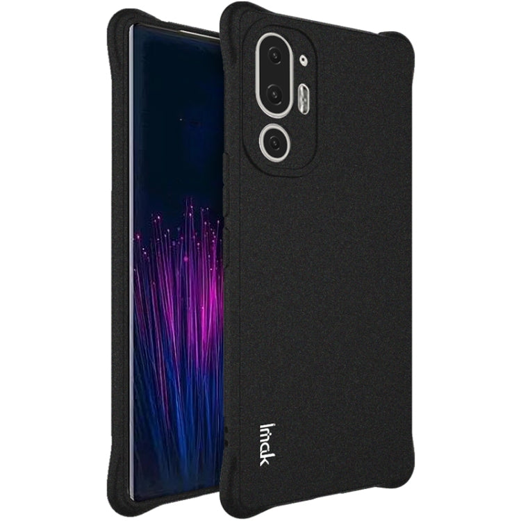 For HTC U24 Pro imak Shockproof Airbag TPU Phone Case(Matte Black) - More Brand by imak | Online Shopping South Africa | PMC Jewellery | Buy Now Pay Later Mobicred