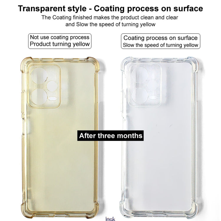 For HTC U24 Pro imak Shockproof Airbag TPU Phone Case(Transparent Black) - More Brand by imak | Online Shopping South Africa | PMC Jewellery | Buy Now Pay Later Mobicred