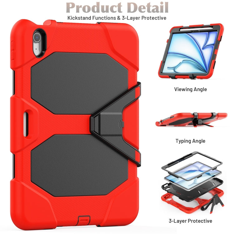 For iPad Air 11 2025 / 2024 Colorful Silicone Heavy Duty Hybrid PC Tablet Case(Red) - iPad Air 11 2025 / 2024 Cases by PMC TechLife | Online Shopping South Africa | PMC TechLife | Buy Now Pay Later Mobicred