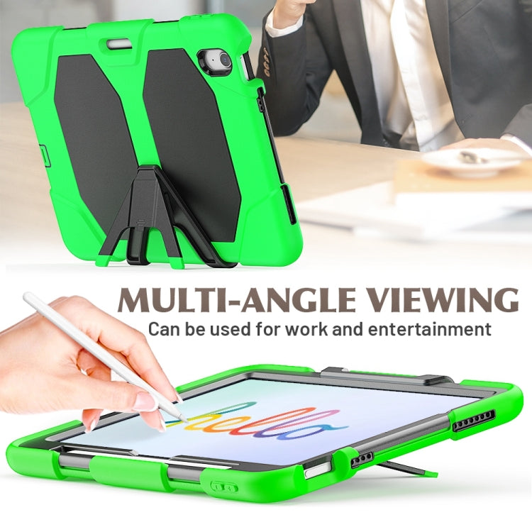 For iPad Air 11 2025 / 2024 Colorful Silicone Heavy Duty Hybrid PC Tablet Case(Green) - iPad Air 11 2025 / 2024 Cases by PMC TechLife | Online Shopping South Africa | PMC TechLife | Buy Now Pay Later Mobicred