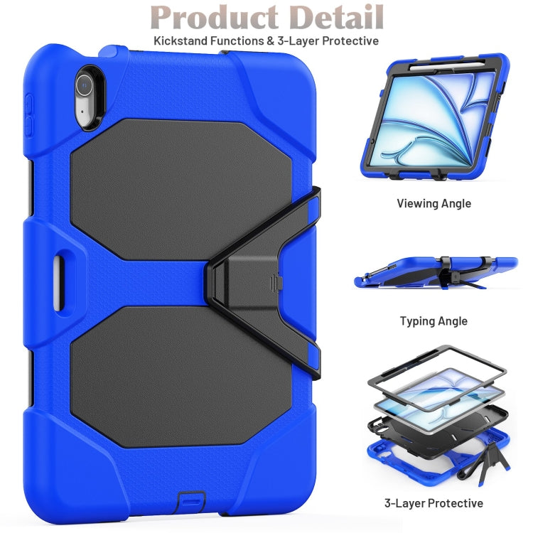 For iPad Air 11 2025 / 2024 Colorful Silicone Heavy Duty Hybrid PC Tablet Case(Dark Blue) - iPad Air 11 2025 / 2024 Cases by PMC TechLife | Online Shopping South Africa | PMC TechLife | Buy Now Pay Later Mobicred