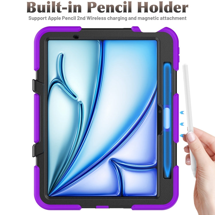 For iPad Air 11 2025 / 2024 Colorful Silicone Heavy Duty Hybrid PC Tablet Case(Purple) - iPad Air 11 2025 / 2024 Cases by PMC TechLife | Online Shopping South Africa | PMC TechLife | Buy Now Pay Later Mobicred