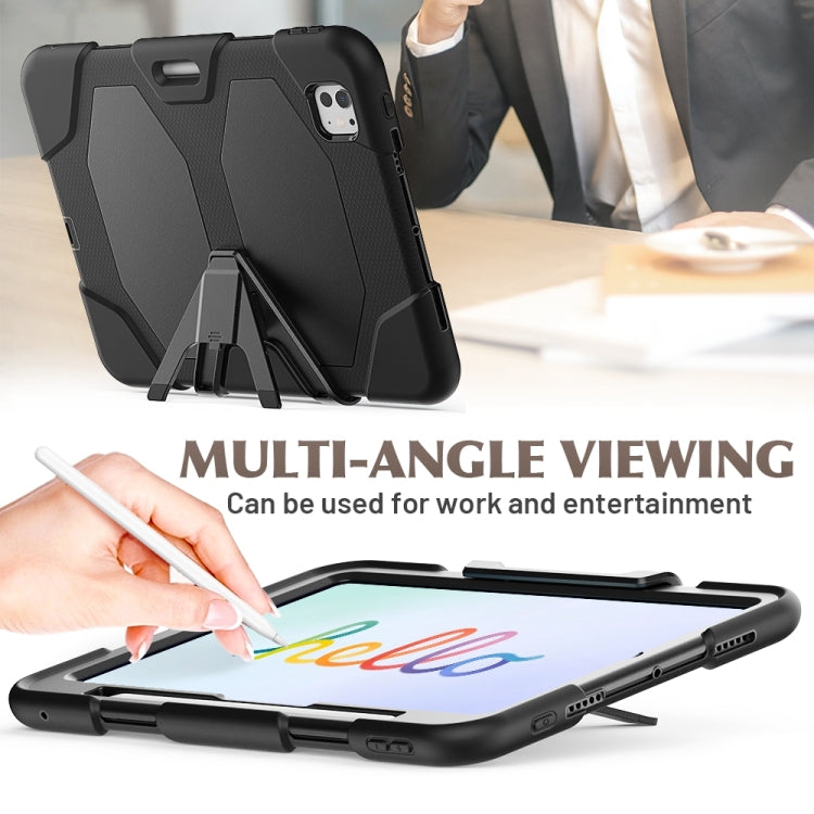 For iPad Pro 11 2024 Colorful Silicone Heavy Duty Hybrid PC Tablet Case(Black) - iPad Pro 11 2024 Cases by PMC TechLife | Online Shopping South Africa | PMC TechLife | Buy Now Pay Later Mobicred